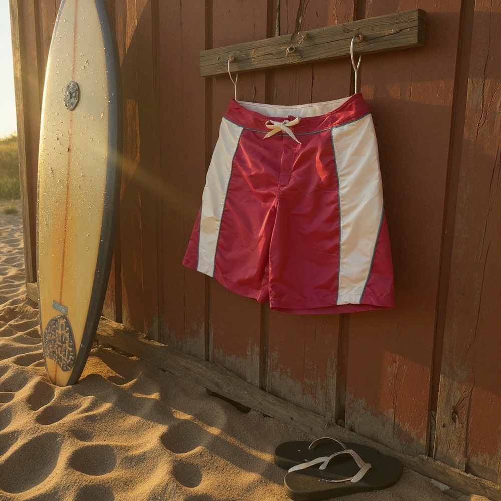 California Cover Pink and White Board Shorts